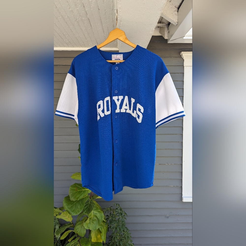 Vintage 90s Starter Kansas City Royals Mesh Two-tone Baseball Jersey Large